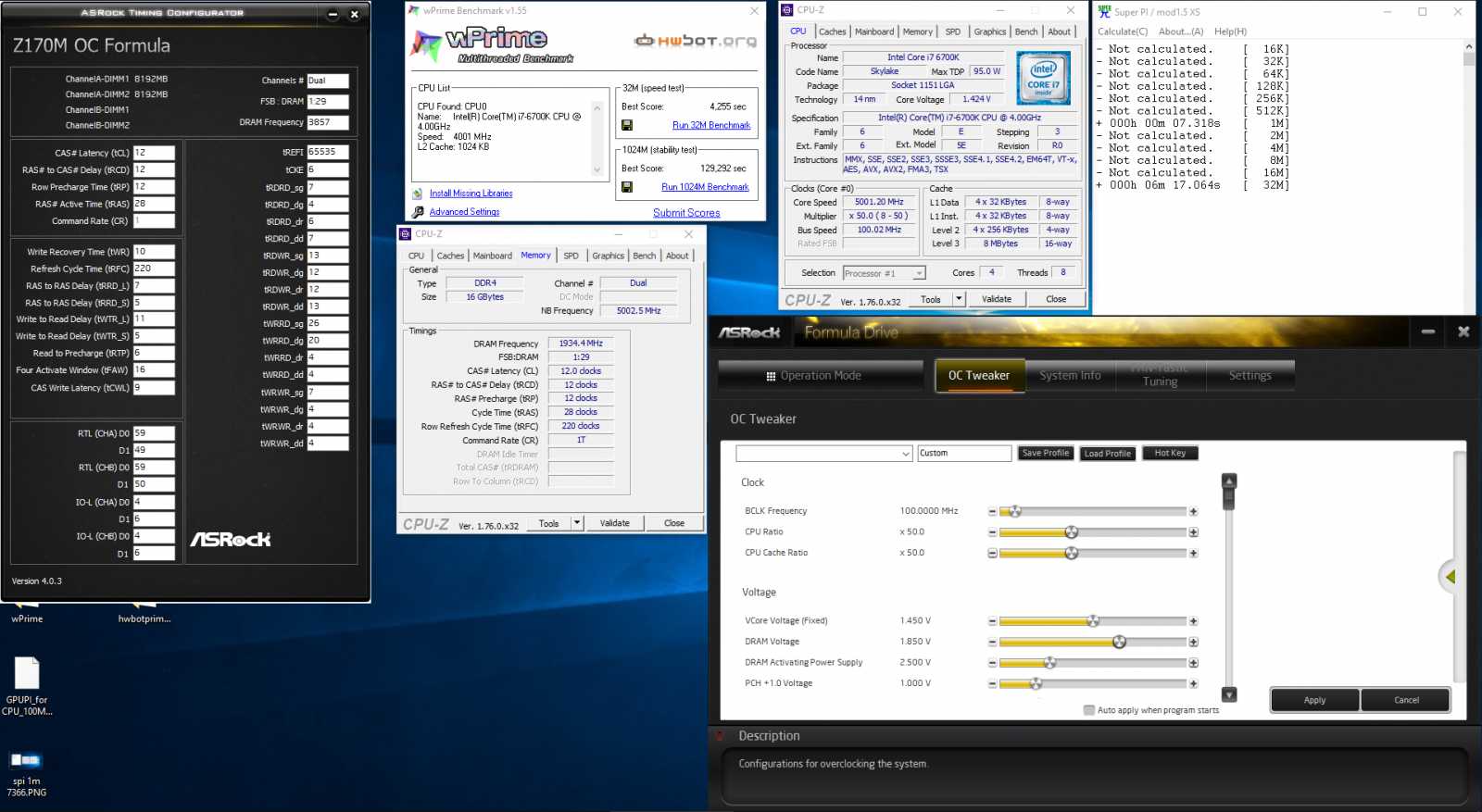 Taktujeme Intel Core s ASRock Z170M OC FORMULA