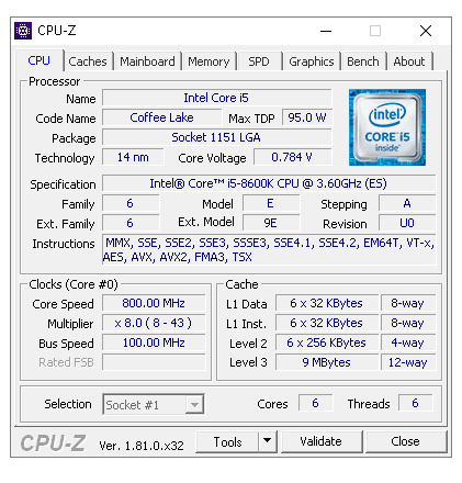 Core i5-8600K s taktem 4,3 GHz (Coffee Lake) v testu