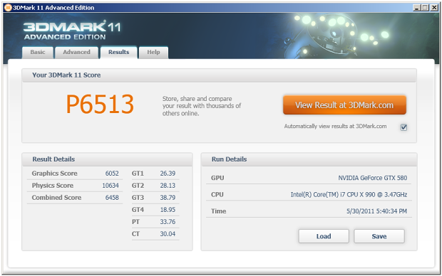 Gigabyte GTX 580 SuperOverClock – rekord v 3DMarku11