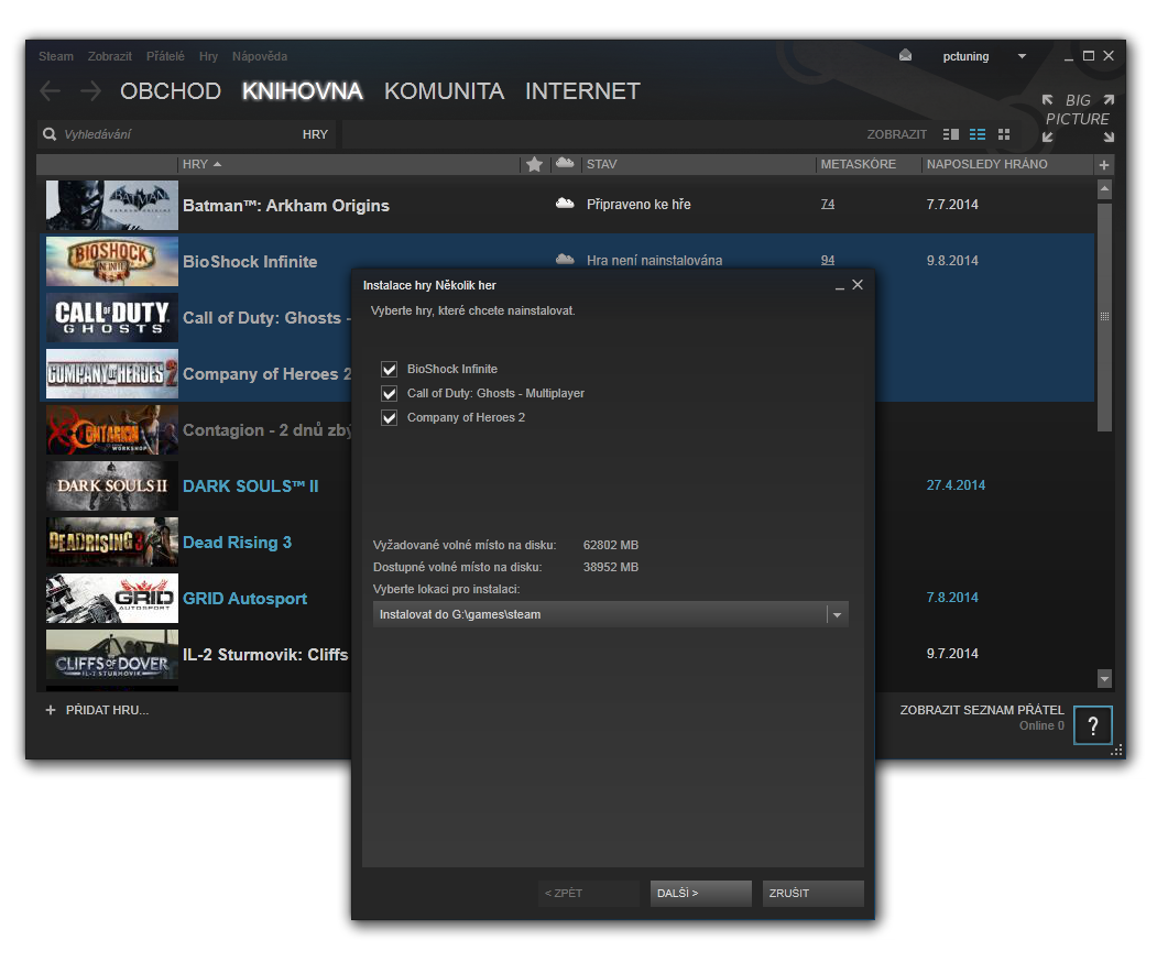 Díky aktualizaci Steam klient beta nyní můžete dát stahovat více her najednou