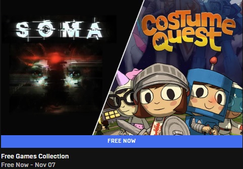 Costume Quest a SOMA jsou na Epic Games Store zdarma!