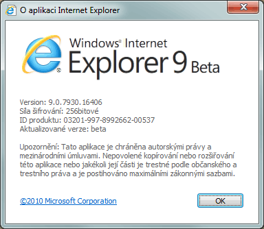 IE9 beta je velmi rychlý... ale má i své mouchy