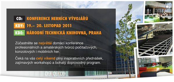 GDS 2011: Víkend herních vývojářů pro běžné hráče i amatérské vývojáře v Praze