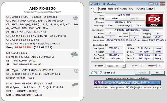 Procesor AMD FX-8350 byl přetaktován na frekvenci 8.79GHz