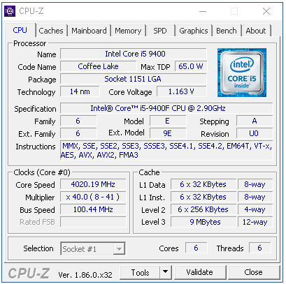 Intel Core i5-9400F proti Ryzenu 5 2600 testu