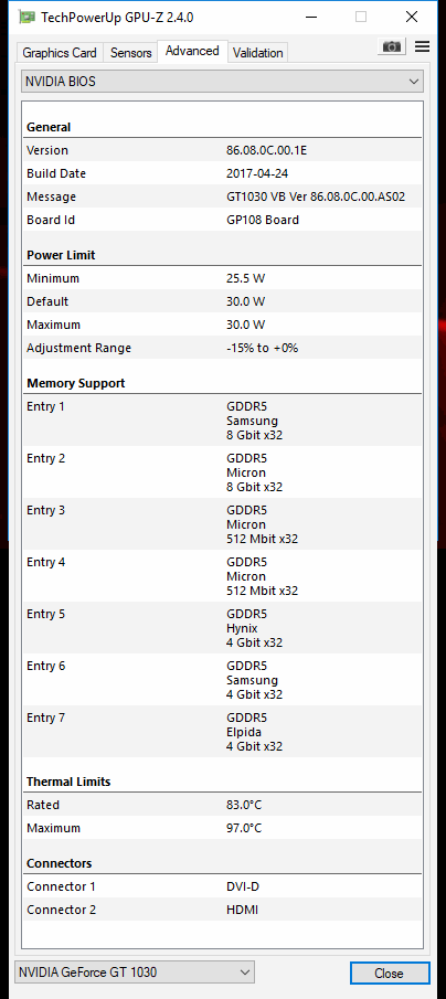 MSI Radeon RX 550 Aero ITX vs Asus GeForce GT 1030