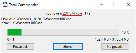 4 TB disk zápis – disk přímo v PC