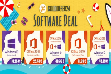 GoodOffer24 LETNÍ VÝPRODEJ: Win10 za 10,26 €, Office 2016 za 25,43 €, sleva až 30% na Office 2019