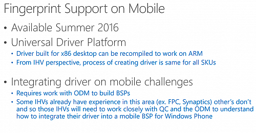 Microsoft doplní do Windows 10 Mobile podporu čteček otisků prstů