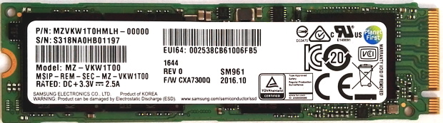 Samsung SM961 (512 GB + 1 TB): výkon bez konkurence