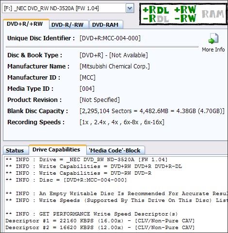 NEC ND-3520A, první DVD+-R DL vypalovačka