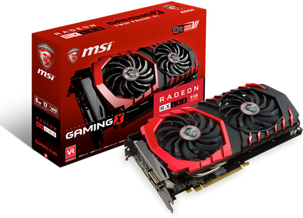 Grafická karta AMD Radeon RX 480 – MSI RX 480 GAMING X 8G