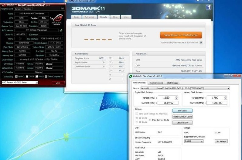 AMD Radeon HD 7970 přetaktován na 1700 MHz