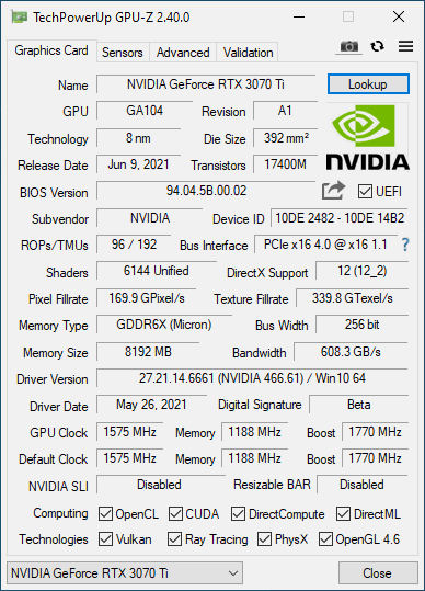 Test Nvidia GeForce RTX 3070 Ti FE: rychlejší, ale...