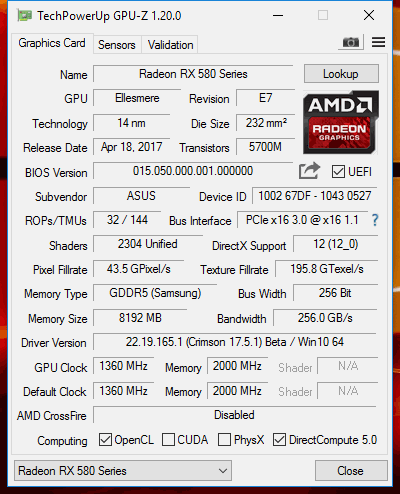 ASUS ROG Strix RX 580 08G Gaming: Ten chladič stojí za to!