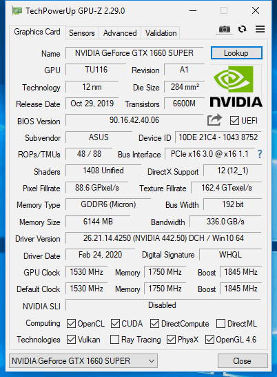 Asus ROG Strix GeForce GTX 1660 Super O6G v testu | PCTuning.cz