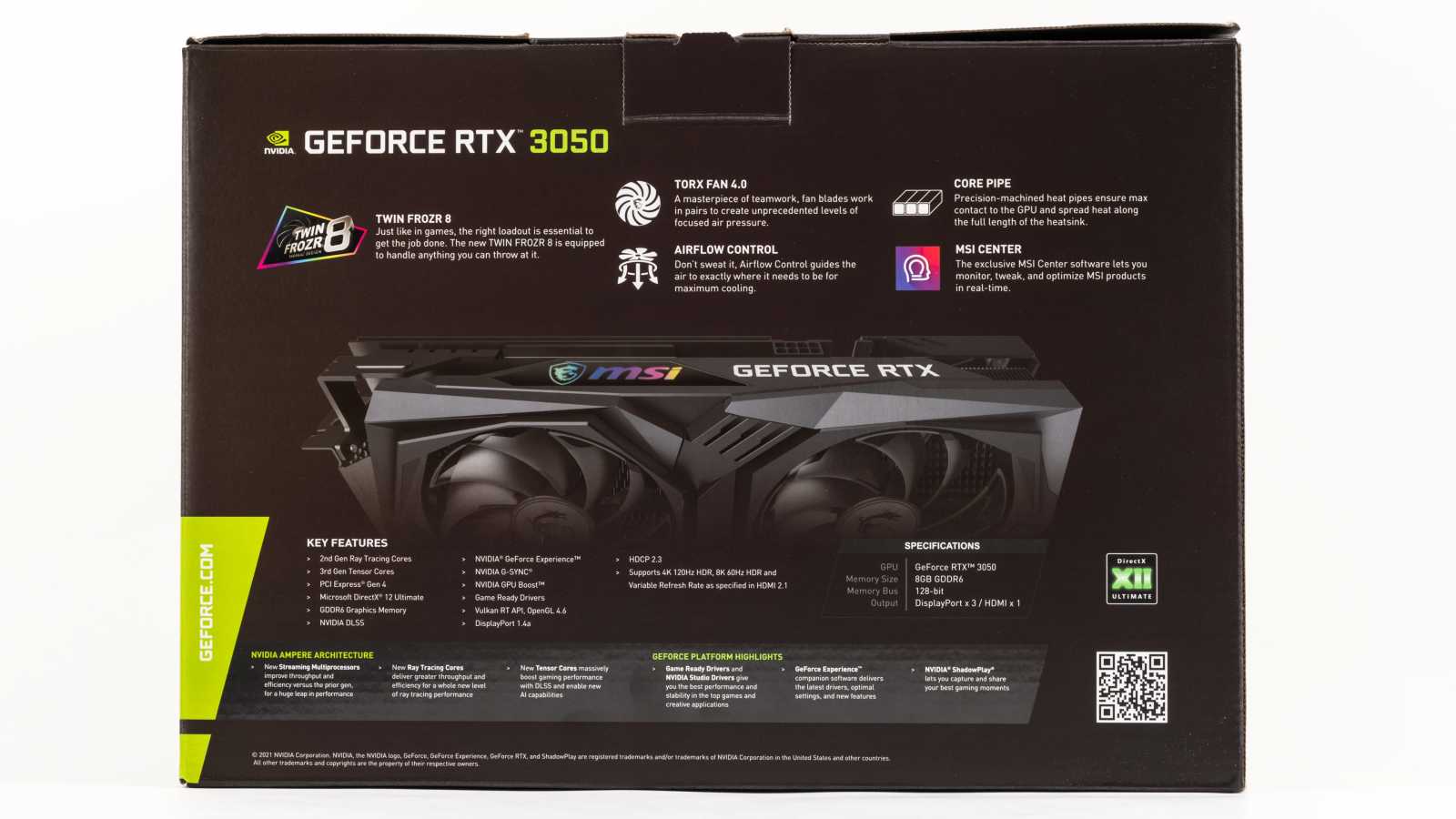 MSI GeForce RTX 3050 Gaming X: provedení pro náročné