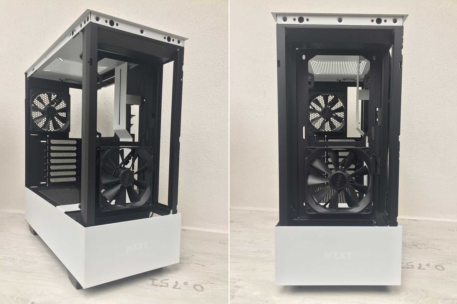 Test skříně NZXT H510 FLOW – s komponenty v bílém tónu