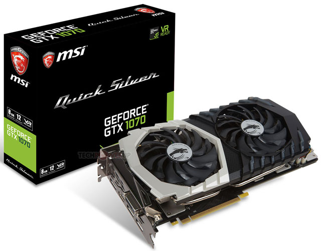 MSI představilo GeForce GTX 1070 v exkluzivní stříbrnočerné verzi Quick Silver