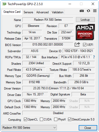 Dual RX 580 O8G: levnější Radeon RX 580 od Asusu v testu