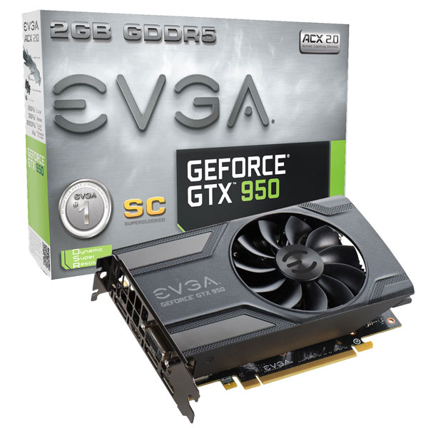 Grafická karta nVidia GTX 950 - EVGA GTX 950 Superclocked