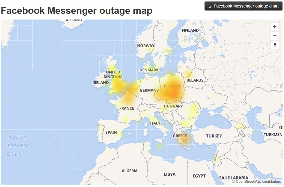 Facebook Messenger postihl celosvětový výpadek