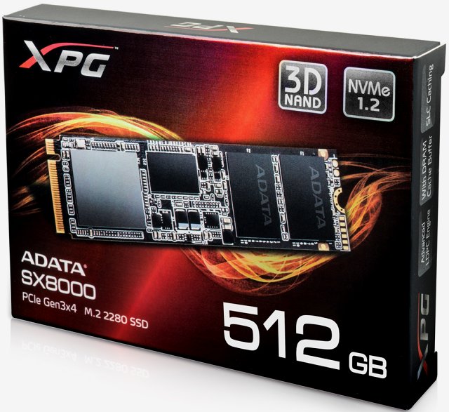 2× 512 GB NVMe SSD od ADATA: XPG SX7000 a SX8000