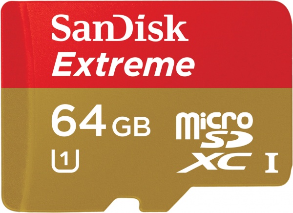 Rychlé 64 GB microSDXC paměťové karty v režii společnosti SanDisk