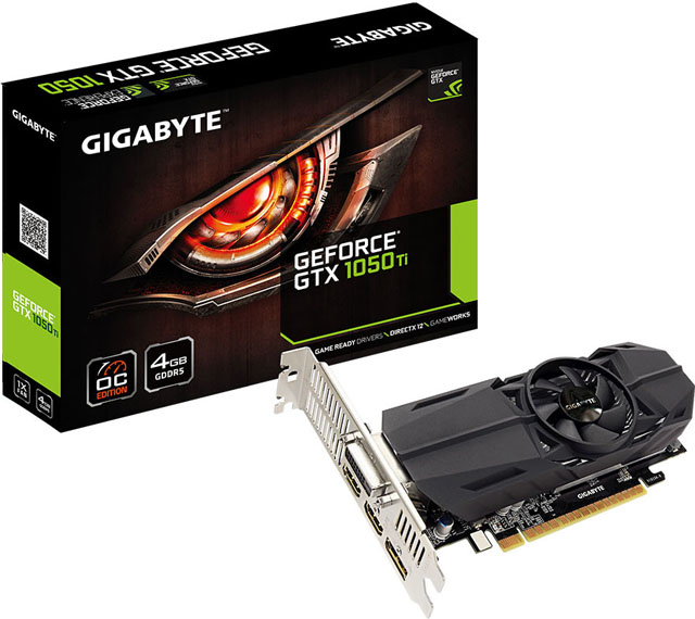 Gigabyte nabídne nízkoprofilové GeForce GTX 1050 Ti a GTX 1050 s aktivním chlazením