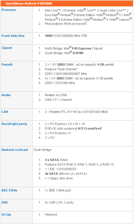 Třikrát desky s Intel P45 Express do tří tisíc