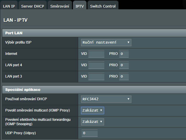 Podpora IPTV