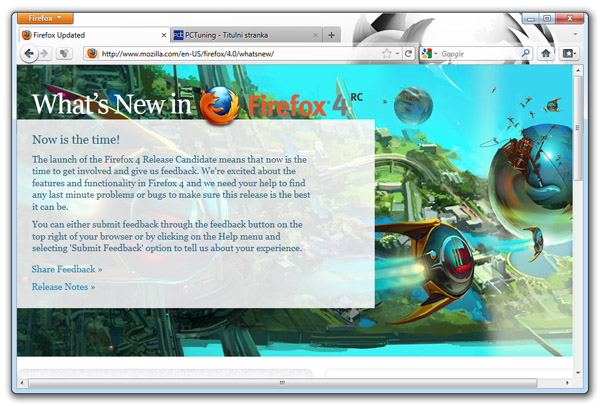 Mozilla Firefox 4.0 se blíží, RC verzi můžete stahovat již dnes