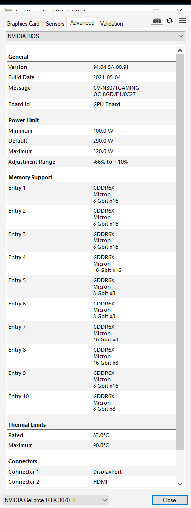 Gigabyte GeForce RTX 3070 Ti Gaming OC v testu