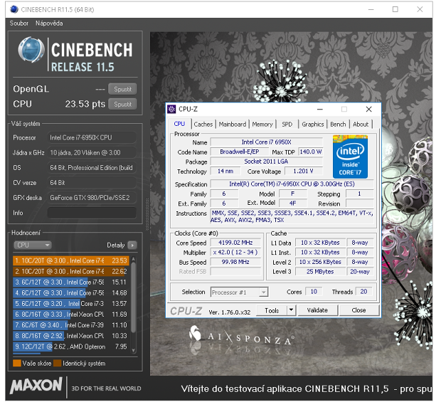 Intel Core i7-6950X: 10jádrové monstrum pro highendové PC