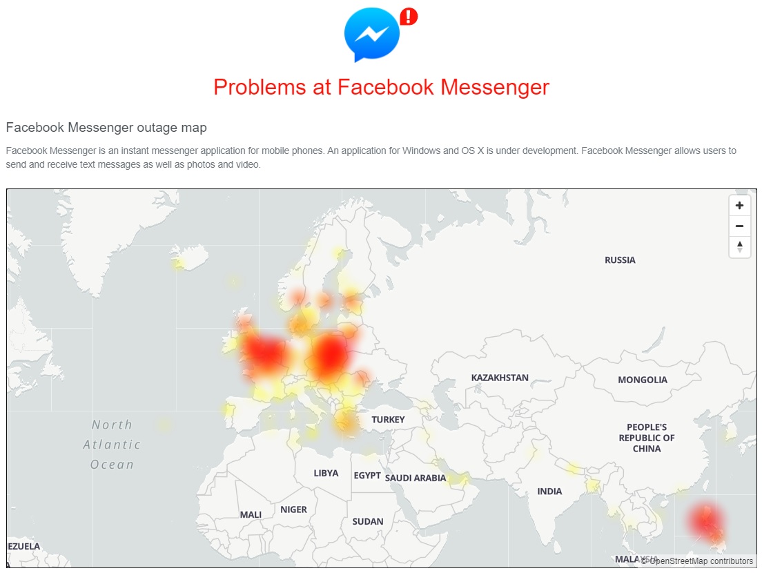 Masivní výpadek Facebook Messengeru se týká i Česka