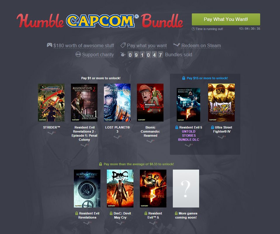 Humble Capcom Bundle nabízí hry ze série Resident Evil prakticky za pakatel