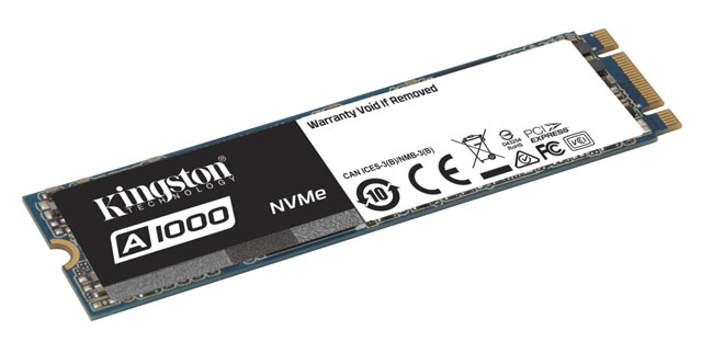 Kingston představil nová cenově dostupná PCIe SSD A1000