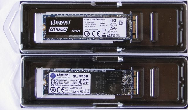 SSD Kingston A1000 a UV500 (480 GB) ve dvaceti aplikacích