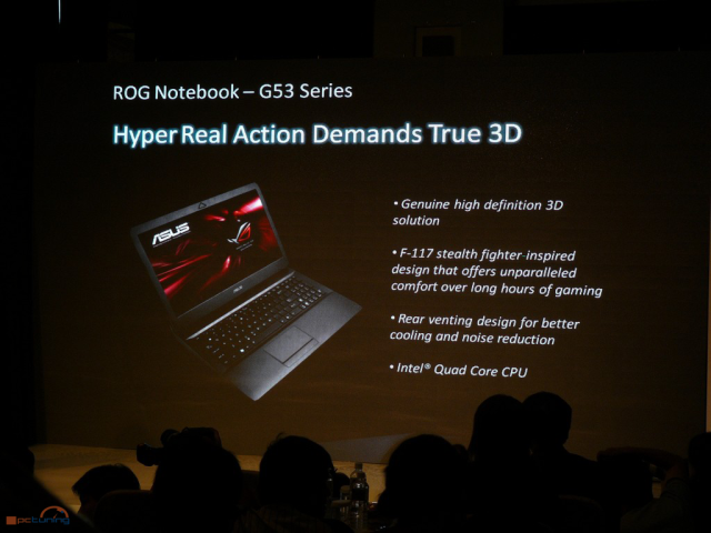 ASUS G53 - notebook v designu F117 s nVidia 3D Vision