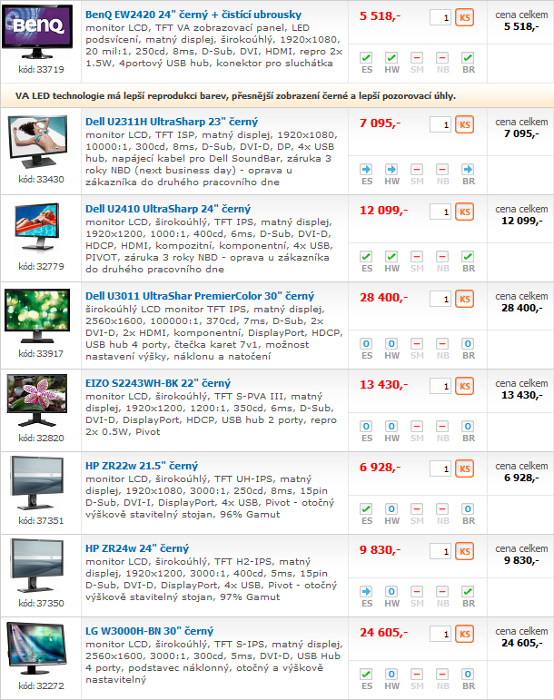 Doporučené sestavy a monitory – prosinec 2010