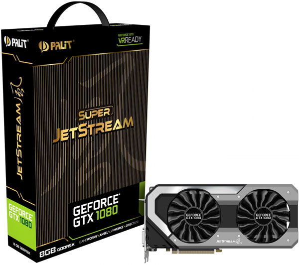 Grafická karta nVidia GeForce GTX 1080 – PALiT GeForce GTX 1080 JetStream 8 GB