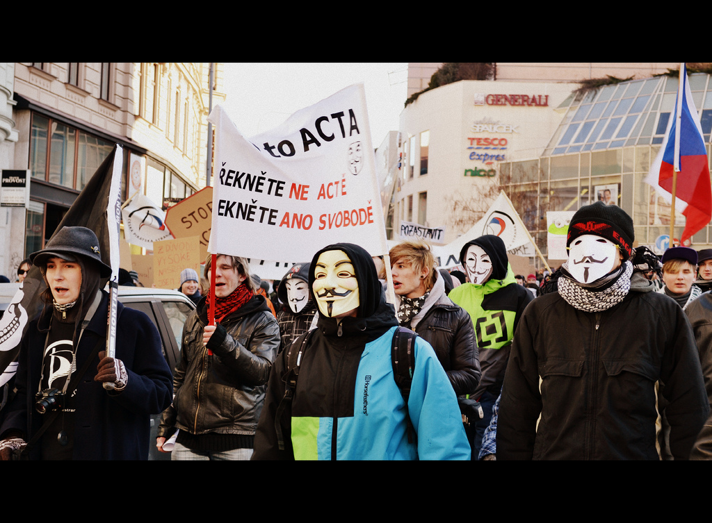 Česko protestovalo proti dohodě ACTA, fotografie z demonstrací