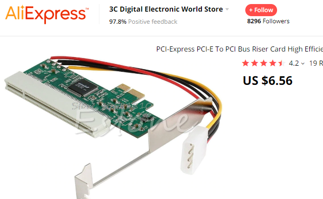 Redukce PCI do PCIe