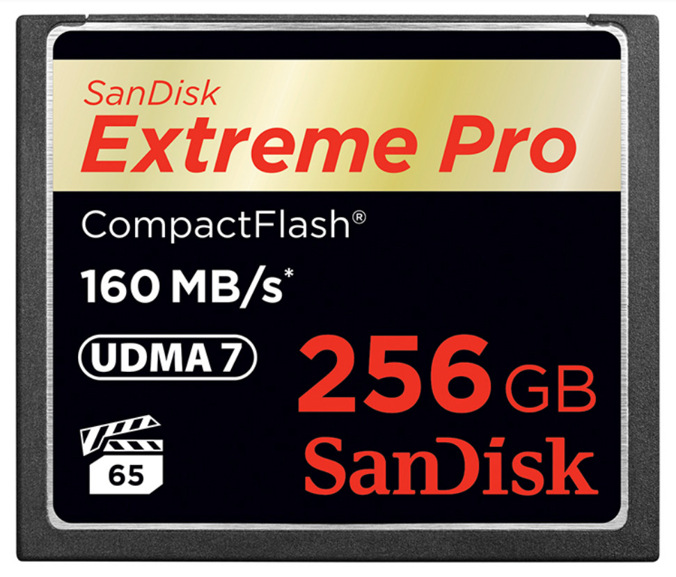 SanDisk uvedl 256GB paměťovou kartu CompactFlash