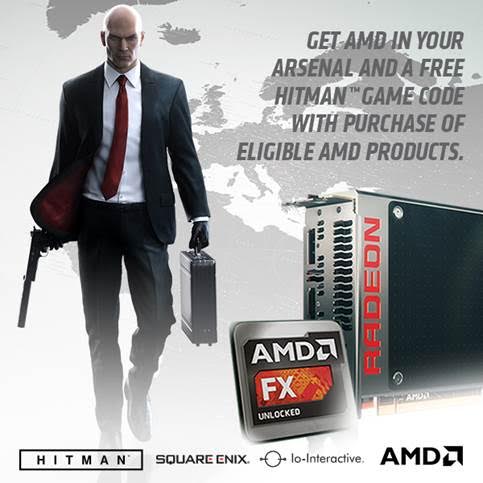 AMD bude ke grafikám řady Radeon R9 390 a procesorům AMD FX přidávat hru Hitman zdarma