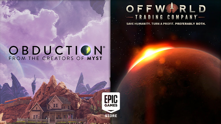 Obduction a Offworld Trading Company zdarma na Epic Games Store