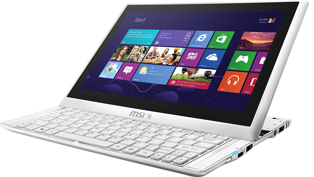 Slidebook S20: Výsuvný hybrid s Windows 8 podle MSI