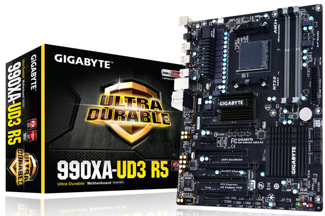 Gigabyte představil základní desku 990XA-UD3 R5 se socketem AM3+ a komponentami Utra Durable