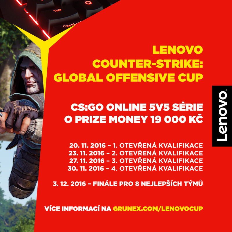 Začíná Lenovo Counter-Strike: Global Offensive Cup s dotací 19 000 Kč