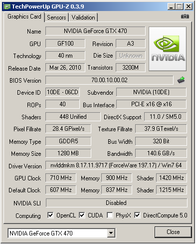 GeForce GTX 470 a GTX 480 - Rozsáhlý test Fermi GF100